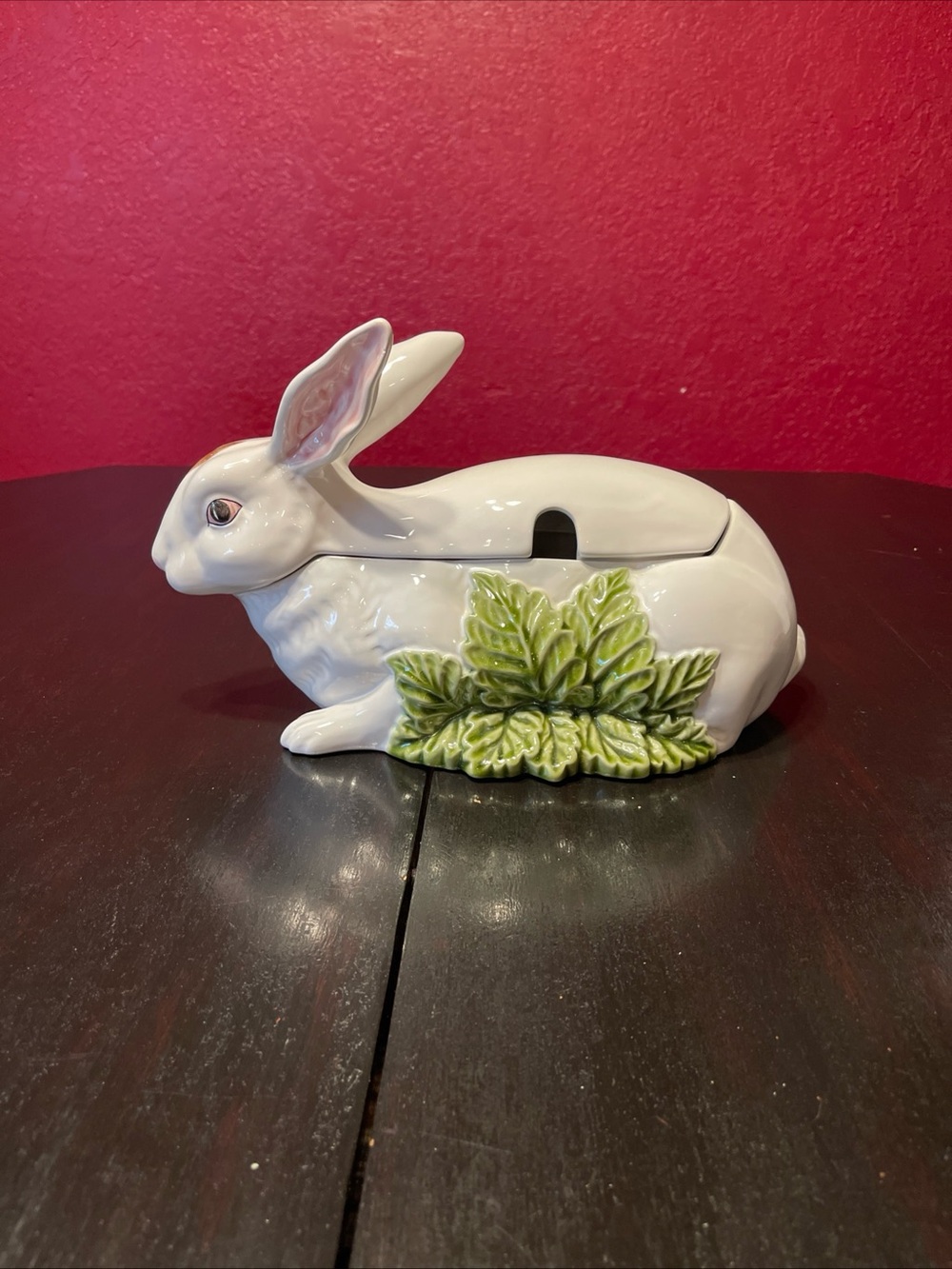 Vintage Bordalo Pinheiro Portugal Majolica Bunny Rabbit Tureen